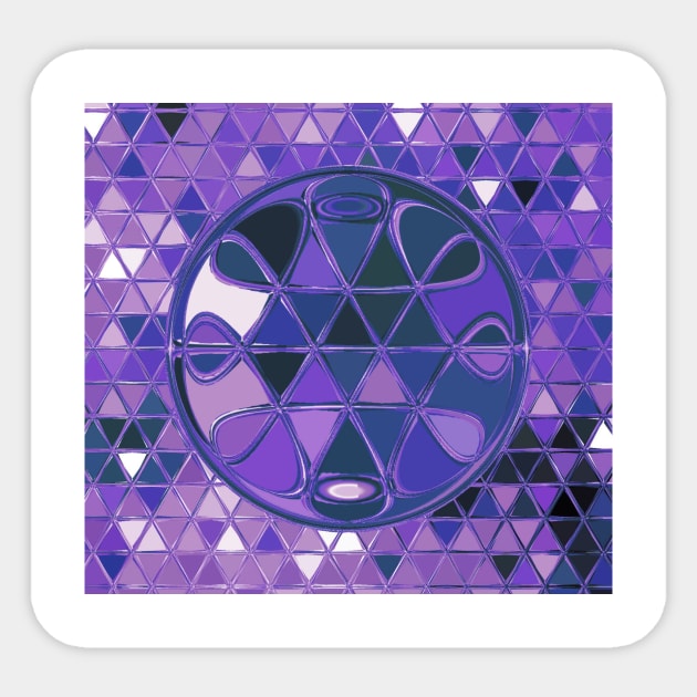 Purple Stained Glass Amethyst Birthstone Sticker by Moon Art